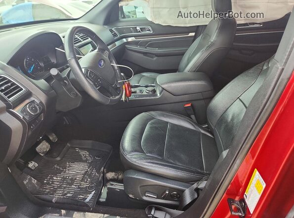 1FM5K8FH6JGC85674 2018 FORD EXPLORER Красный Вид салона спереди