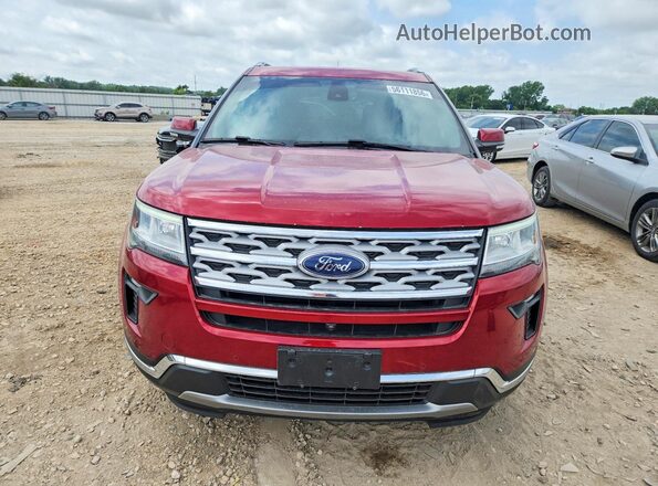 1FM5K8FH6JGC85674 2018 FORD EXPLORER Красный Вид спереди