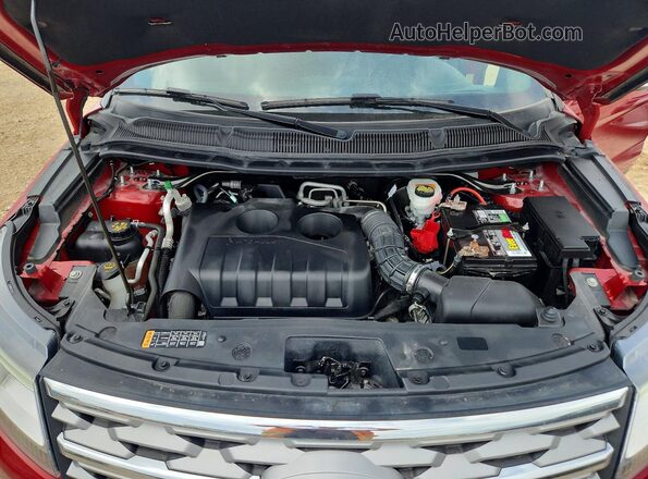 1FM5K8FH6JGC85674 2018 FORD EXPLORER Красный Вид задней части салона