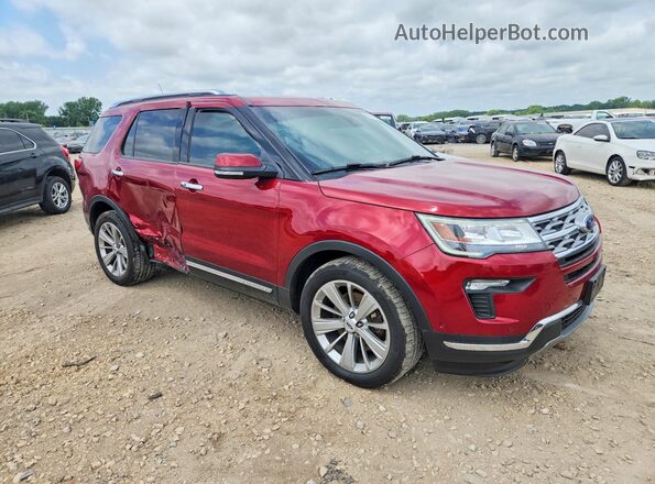 1FM5K8FH6JGC85674 2018 FORD EXPLORER Красный Передняя правая четверть