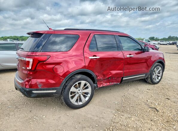 1FM5K8FH6JGC85674 2018 FORD EXPLORER Красный Задняя правая четверть