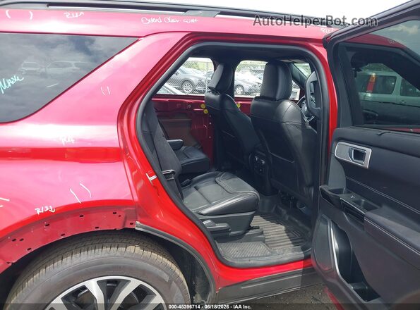 1FM5K8GC0MGA98972 2021 FORD EXPLORER Red Widok naklejki z numerem VIN