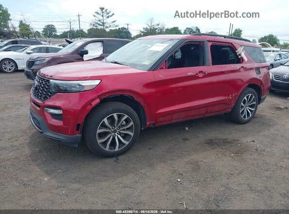 1FM5K8GC0MGA98972 2021 FORD EXPLORER Red Przód lewy