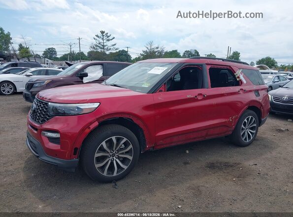 1FM5K8GC0MGA98972 2021 FORD EXPLORER Red Widok z przodu