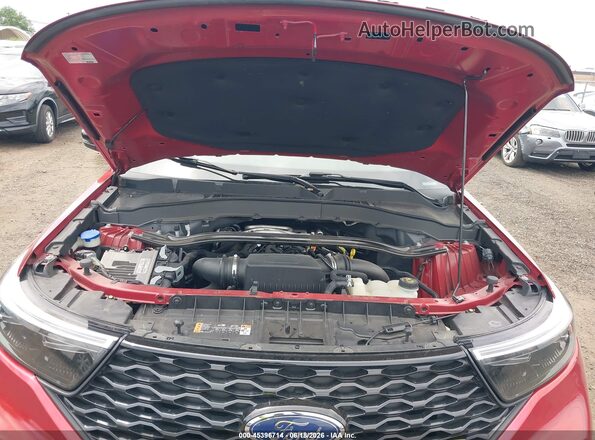 1FM5K8GC0MGA98972 2021 FORD EXPLORER Red Widok z tyłu