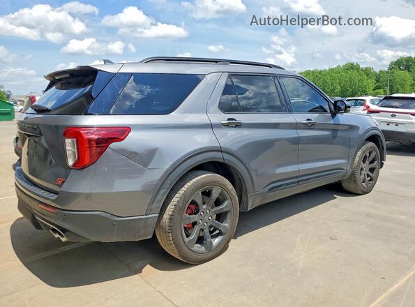 1FM5K8GC4NGA41756 2022 FORD EXPLORER Gray Trasero derecho
