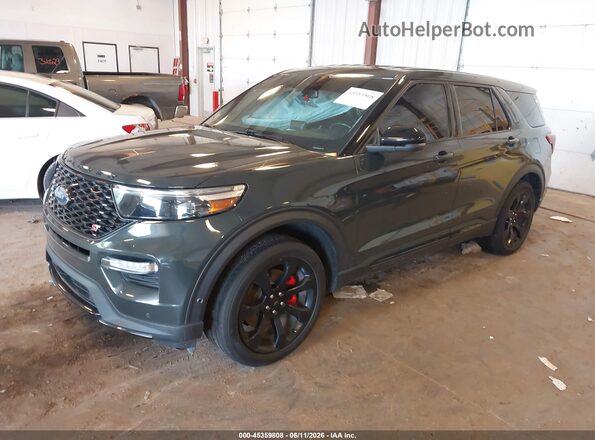 1FM5K8GC5MGC39292 2021 FORD EXPLORER Gray Vista tres cuartos delantera izquierda