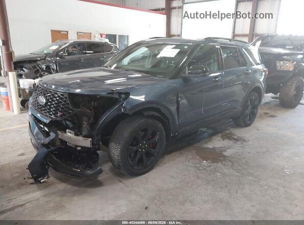 1FM5K8GC6LGA79342 2020 FORD EXPLORER Blue Vista tres cuartos delantera izquierda