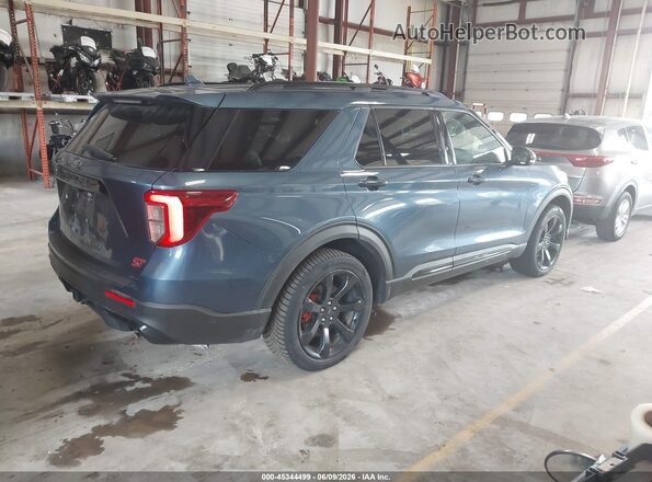 1FM5K8GC6LGA79342 2020 FORD EXPLORER Blue Trasero derecho