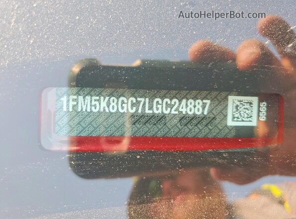 1FM5K8GC7LGC24887 2020 FORD EXPLORER Red Вид підкапотного простору