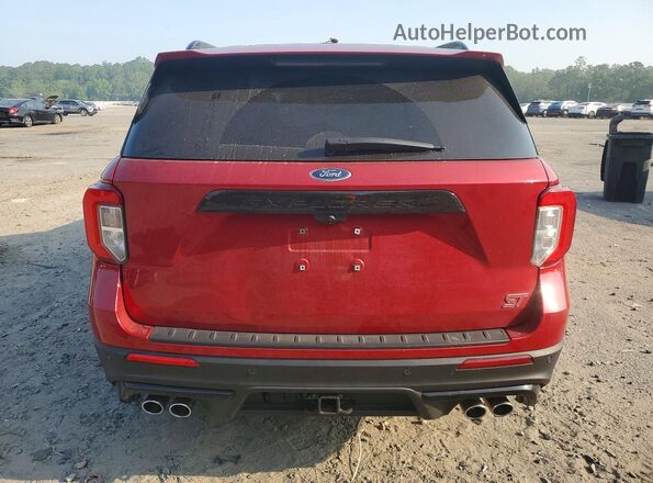 1FM5K8GC7LGC24887 2020 FORD EXPLORER Red Вид ззаду