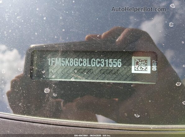 1FM5K8GC8LGC31556 2020 FORD EXPLORER Gray Widok komory silnika