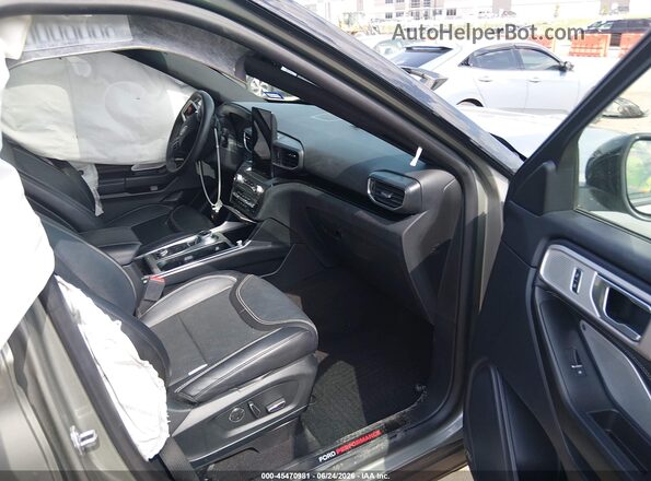1FM5K8GC8LGC31556 2020 FORD EXPLORER Gray Widok wnętrza z przodu