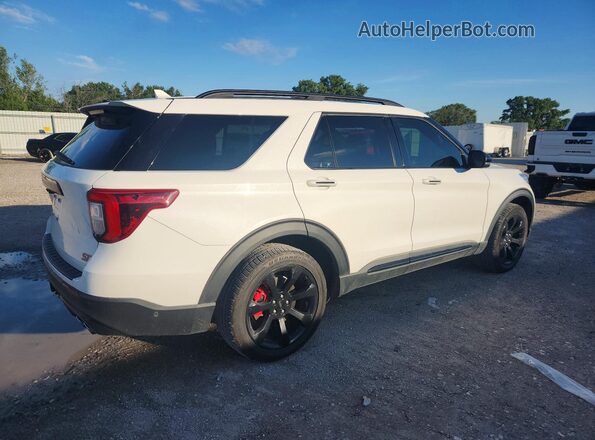 1FM5K8GCXMGB59907 2021 FORD EXPLORER Белый Задняя правая четверть