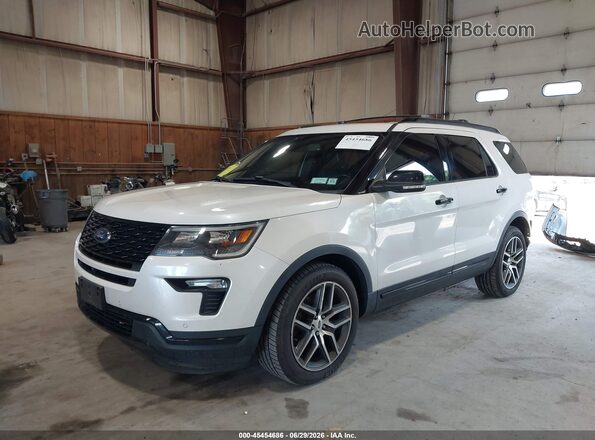 1FM5K8GT0JGC46193 2018 FORD EXPLORER White Передня ліва чверть