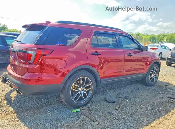 1FM5K8GT1GGC00848 2016 FORD EXPLORER Темно-бордовый Задняя правая четверть