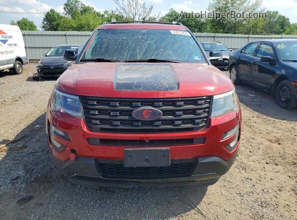 1FM5K8GT1GGC00848 2016 FORD EXPLORER Темно-бордовый Вид спереди