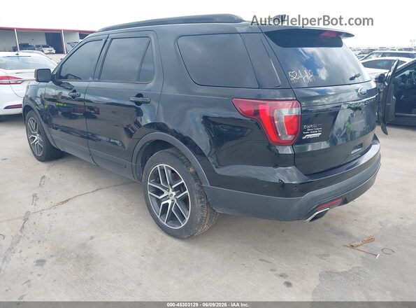 1FM5K8GT1GGC04219 2016 FORD EXPLORER Black Tył lewy