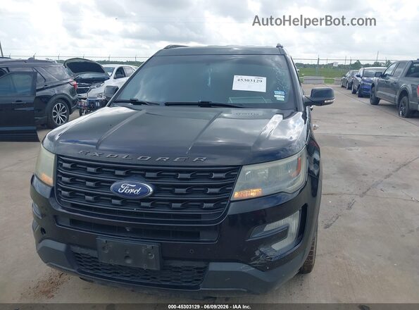 1FM5K8GT1GGC04219 2016 FORD EXPLORER Black Widok z przodu