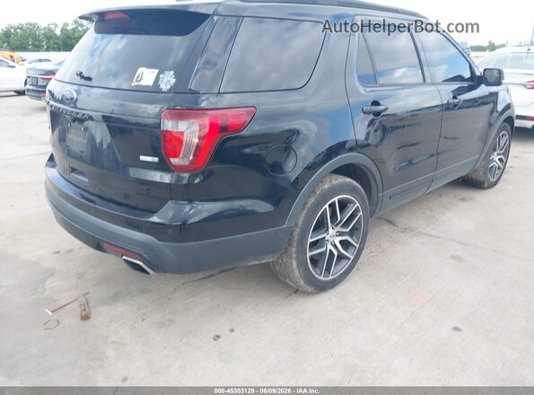 1FM5K8GT1GGC04219 2016 FORD EXPLORER Black Tył prawy