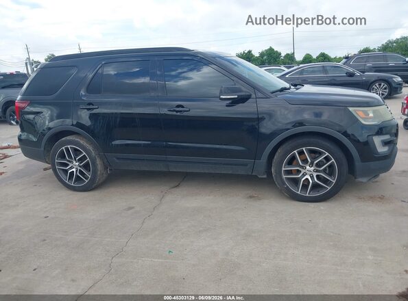 1FM5K8GT1GGC04219 2016 FORD EXPLORER Black Widok wnętrza z tyłu