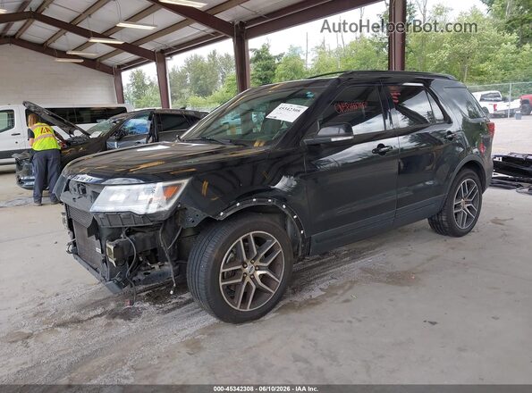 1FM5K8GT1HGD13409 2017 FORD EXPLORER Черный Передняя левая четверть