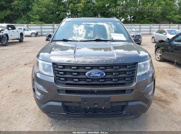 1FM5K8GT1HGD37094 2017 FORD EXPLORER Black Вид щитка приладів