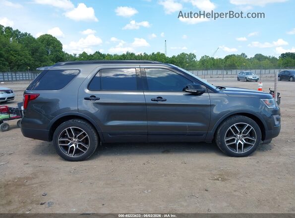 1FM5K8GT1HGD37094 2017 FORD EXPLORER Black Вид задньої частини салону