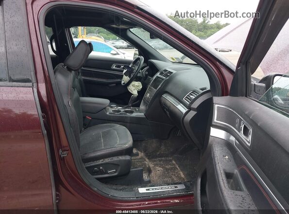 1FM5K8GT1JGA45001 2018 FORD EXPLORER Maroon Vista interior delantera