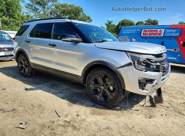 1FM5K8GT1KGA04806 2019 FORD EXPLORER Silver Przód prawy