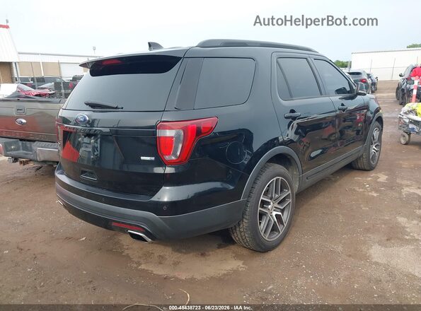 1FM5K8GT2GGA43654 2016 FORD EXPLORER Black Tył prawy