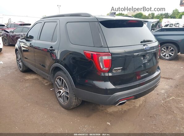 1FM5K8GT2GGA43654 2016 FORD EXPLORER Black Tył lewy