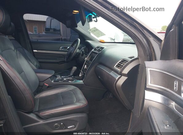 1FM5K8GT2GGA43654 2016 FORD EXPLORER Black Widok wnętrza z przodu