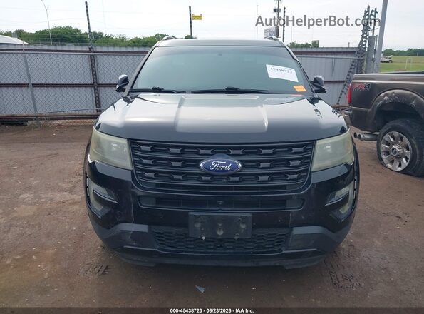 1FM5K8GT2GGA43654 2016 FORD EXPLORER Black Widok zestawu wskaźników