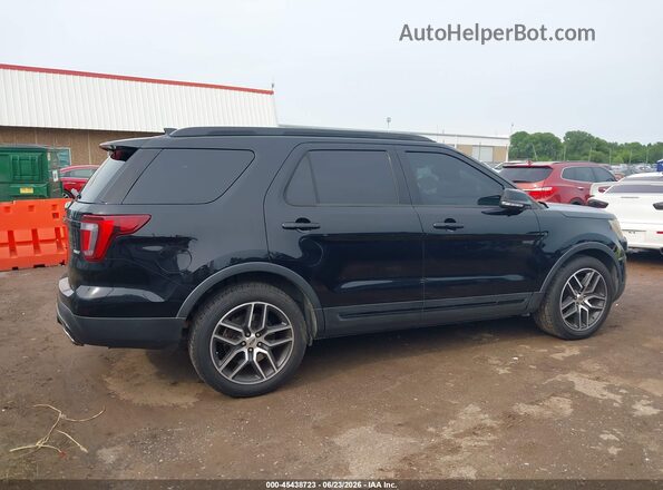 1FM5K8GT2GGA43654 2016 FORD EXPLORER Black Widok wnętrza z tyłu