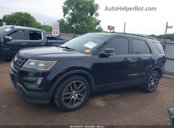 1FM5K8GT2GGA43654 2016 FORD EXPLORER Black Widok wnętrza 360 stopni