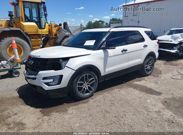 1FM5K8GT2GGD13837 2016 FORD EXPLORER White Առջևի ձախ երեք քառորդ տեսարան