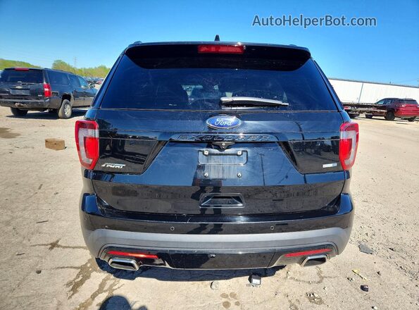 1FM5K8GT2HGC53785 2017 FORD EXPLORER Black Rear view
