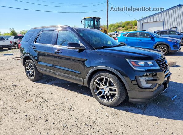 1FM5K8GT2HGC53785 2017 FORD EXPLORER Black Front right