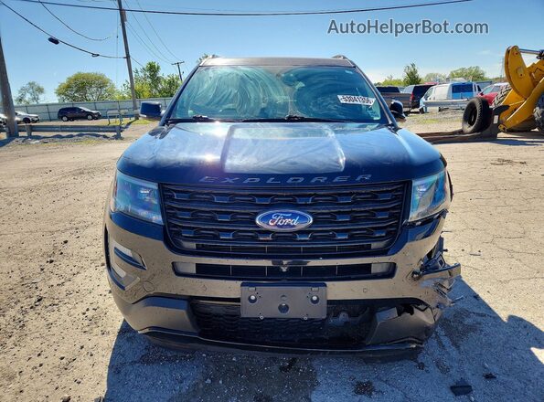 1FM5K8GT2HGC53785 2017 FORD EXPLORER Black Front view