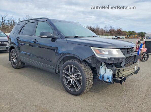 1FM5K8GT2HGC98676 2017 FORD EXPLORER Черный Передняя правая четверть