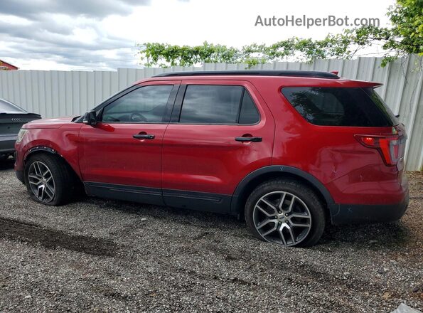 1FM5K8GT3GGD07111 2016 FORD EXPLORER Red Tył lewy