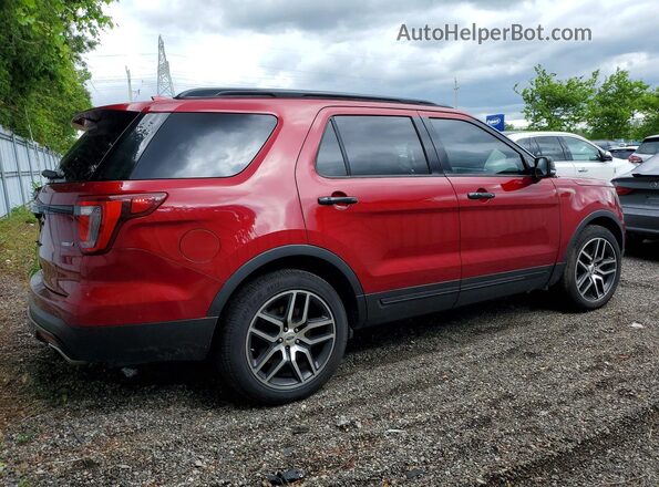 1FM5K8GT3GGD07111 2016 FORD EXPLORER Red Tył prawy