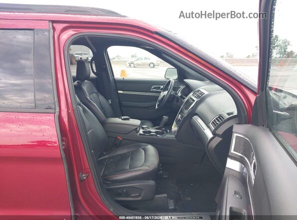 1FM5K8GT3KGA89180 2019 FORD EXPLORER Red Vista interior delantera