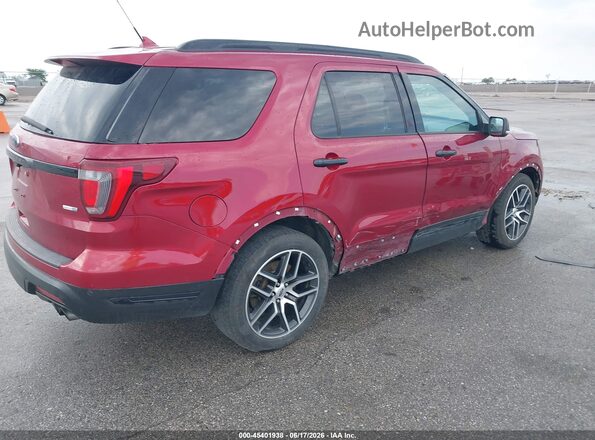 1FM5K8GT3KGA89180 2019 FORD EXPLORER Red Trasero derecho