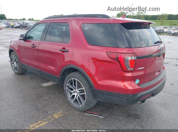 1FM5K8GT3KGA89180 2019 FORD EXPLORER Red Trasero izquierdo