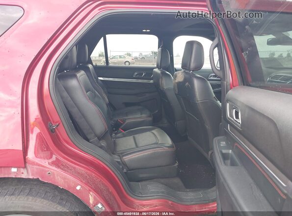 1FM5K8GT3KGA89180 2019 FORD EXPLORER Red Vista de la etiqueta del VIN