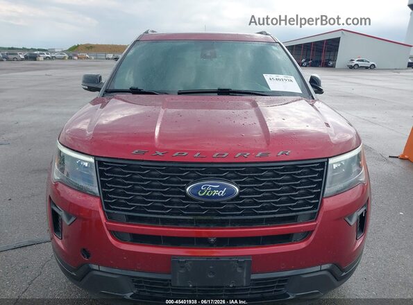 1FM5K8GT3KGA89180 2019 FORD EXPLORER Red Vista interior trasera