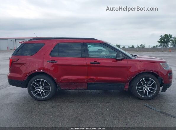1FM5K8GT3KGA89180 2019 FORD EXPLORER Red Vista interior de 360 grados