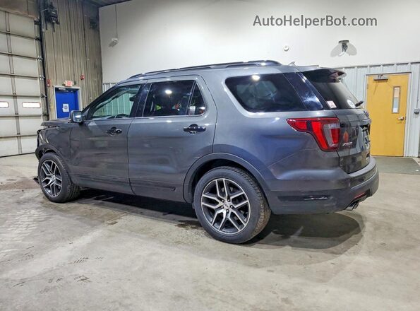 1FM5K8GT4KGB10652 2019 FORD EXPLORER Gray Rear left